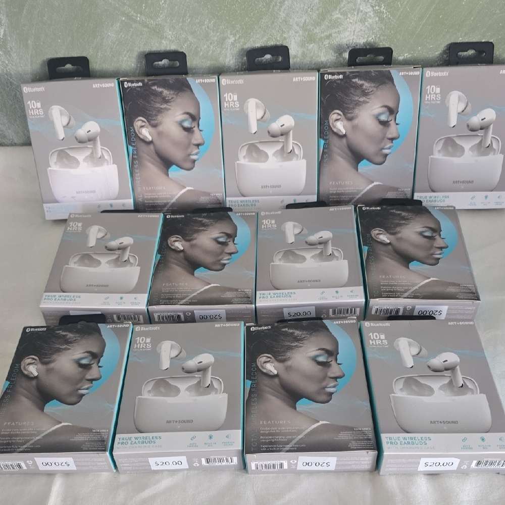 13 True Wireless Pro Earbuds With Charging Case, Bluetooth 10 HRS Battery